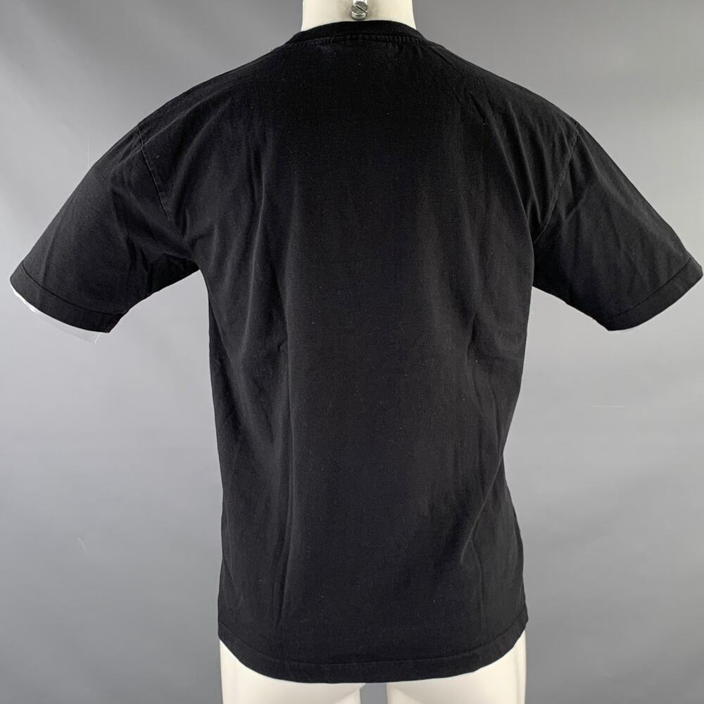 DRO'LE DE MONSIEUR Size S Black Graphic Cotton Classic T-shirt - Picture 4 of 6
